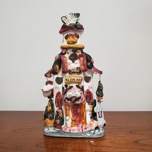 Cobblestone Village Old Stone Church Ceramic Christmas Decoration Candle Holder‎